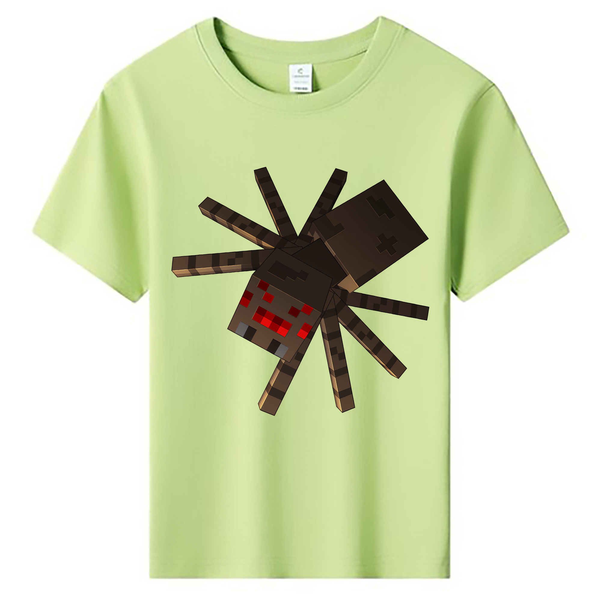 （画像用） マインクラフト ブロックの世界 Minecraft MC Block world 綿100％キッズTシャツ（フロントプリント）